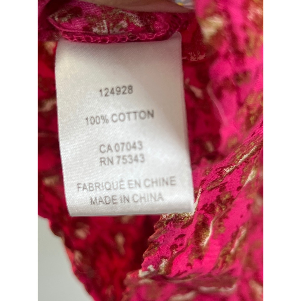 Joie Pink Large Blouson Long Sleeve Blouse Cottagecore Boho Peasant Grandmacore - Picture 5 of 5